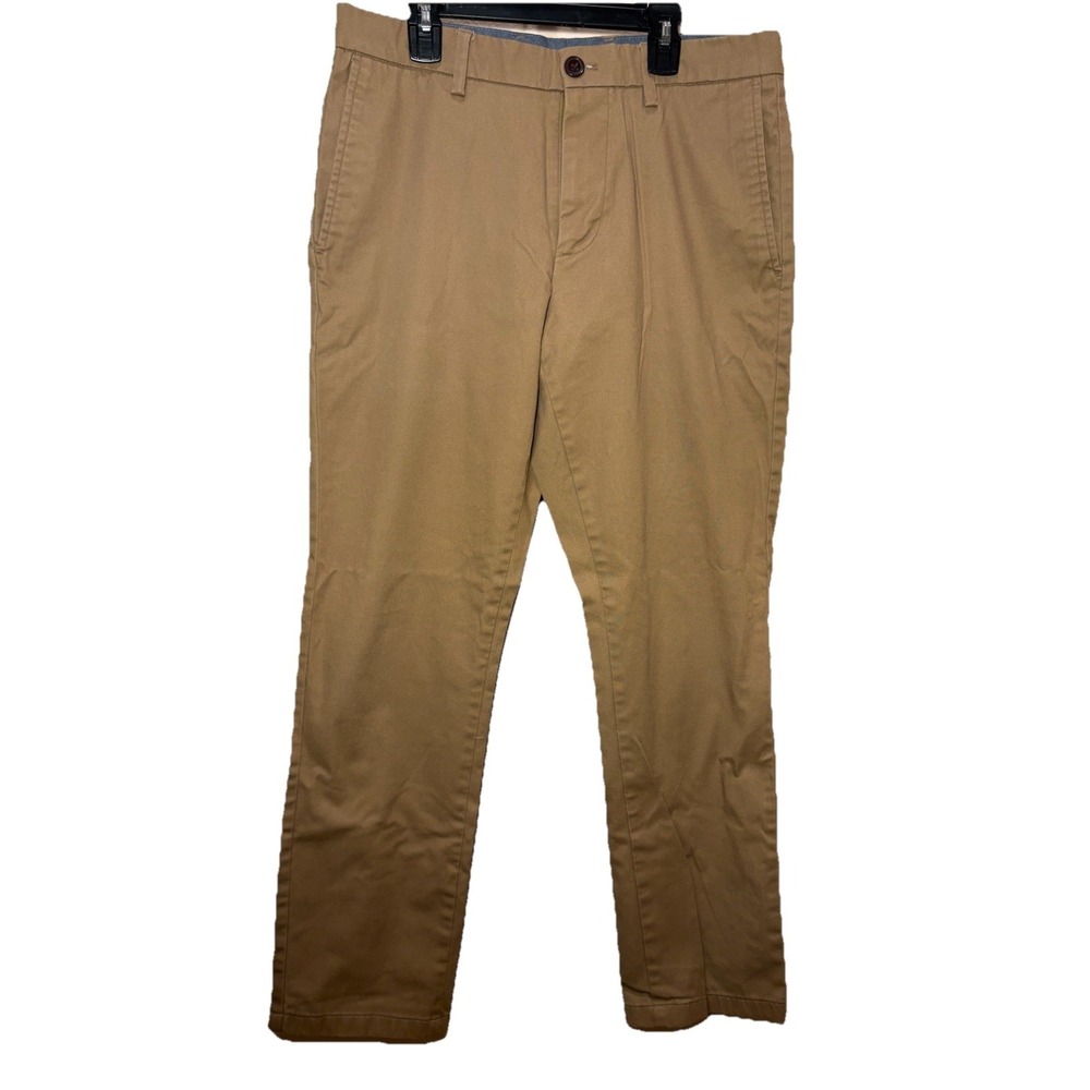 OLD NAVY Men's Beige Ultimate Slim Pants 31 Waist Cotton Twill Built-In Flex